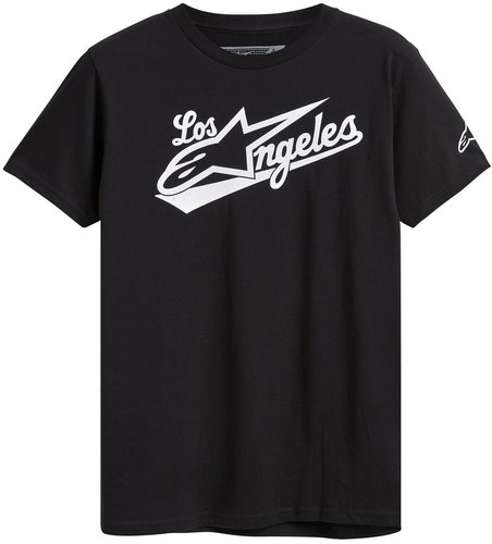 ALPINESTARS T-shirt LOS ANGELES TEE, black, size 4.5 mm, waist size. XL - T-Shirt - Main image