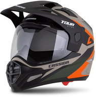 CASSIDA Helmet Tour 2,0 X-tra sand matt/orange/green/black 2025, size 2XL - Motorbike Helmet
