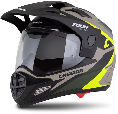 CASSIDA Helmet Tour 2,0 X-tra sand matt/yellow fluo/green/black 2025, size 2XL - Motorbike Helmet - Main image