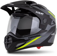 CASSIDA Helmet Tour 2,0 X-tra grey/yellow fluo/black/black matt visor 2025, size 2025. L - Motorbike Helmet