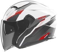 NOX přilba N130 Myst 2025 bílá,černá,červená, vel. L - Helma na motorku
