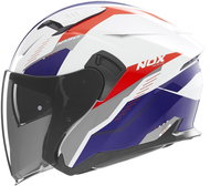 NOX přilba N130 Myst 2025 bílá,modrá,červená, vel. 2XL - Helma na motorku