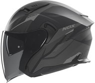 NOX přilba N130 Myst 2025 černá matná, stříbrná, vel. 2XL - Helma na motorku
