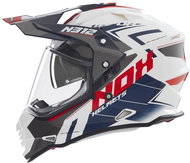 NOX Helmet N312 Vapor 2025 white, black, blue, size 2.5 mm. L - Motorbike Helmet