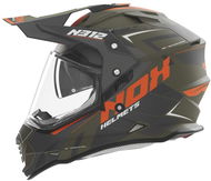 NOX přilba N312 Vapor 2025 khaki matná,oranžová - Helma na motorku