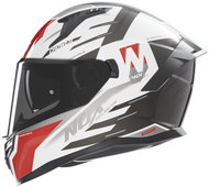 NOX Helmet N401 Crower 2025 white, black, red, size 2.5 mm. L - Motorbike Helmet