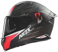 NOX Helmet N401 Crower 2025 black matt, red, size 2.5 mm XL - Motorbike Helmet
