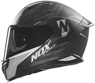 NOX Helmet N401 Crower 2025 black matt, silver, size 2.5 mm. XS - Motorbike Helmet