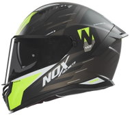 NOX Helmet N401 Crower 2025 black matt, yellow fluo - Motorbike Helmet