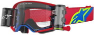 ALPINESTARS SUPERTECH CORP ROLL-OFF WIDE VISION 2025, red/blue, clear plexi - Motorcycle Glasses