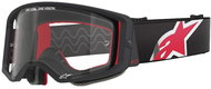 ALPINESTARS brýle SUPERTECH CORP 2025, černá/červená, čiré plexi - Motorcycle Glasses