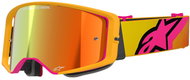 ALPINESTARS brýle SUPERTECH CORP 2025, žlutá/růžová, zrcadlové červené plexi - Brýle na motorku