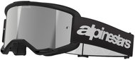 ALPINESTARS brýle VISION 3 WORDMARK 2025, černá, zrcadlové stříbrné plexi - Motorcycle Glasses