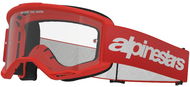 ALPINESTARS brýle VISION 3 WORDMARK 2025, červená, čiré plexi - Brýle na motorku