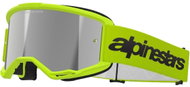 ALPINESTARS VISION 3 WORDMARK 2025 goggles, yellow fluo, mirrored silver plexi - Motorcycle Glasses