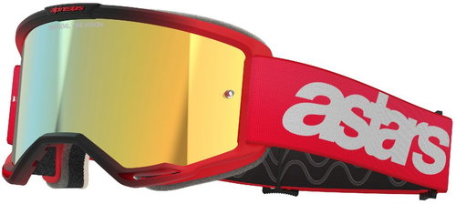 ALPINESTARS brýle VISION 5 BLAZE 2025, červená, zrcadlové zlaté plexi - Motorcycle Glasses - Main image