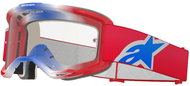ALPINESTARS brýle VISION 5 CORP 2025, červená/bílá/modrá, čiré plexi - Brýle na motorku
