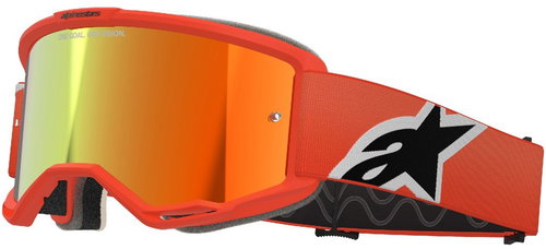 ALPINESTARS brýle VISION 5 CORP 2025, oranžová, zrcadlové červené plexi - Motorcycle Glasses - Main image