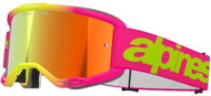 ALPINESTARS VISION 5 WORDMARK 2025 goggles, pink/yellow fluo, mirrored red plexi - Motorcycle Glasses