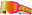 Pink/yellow fluo, mirrored red plexi
