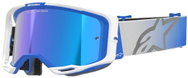ALPINESTARS VISION 8 CORP 2025 goggles, blue/white, mirrored blue plexi - Motorcycle Glasses