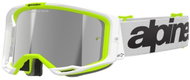 ALPINESTARS VISION 8 WORDMARK 2025 goggles, white/yellow fluo, mirrored silver plexi - Motorcycle Glasses
