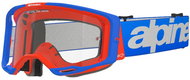 ALPINESTARS VISION 8 WORDMARK 2025 goggles, blue/orange, clear plexi - Motorcycle Glasses