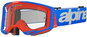 Motorcycle Glasses ALPINESTARS VISION 8 WORDMARK 2025 goggles, blue/orange, clear plexi - Brýle na motorku