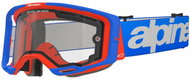 ALPINESTARS VISION 8 WORDMARK 2025 goggles, blue/orange, double antifog clear plexi - Motorcycle Glasses