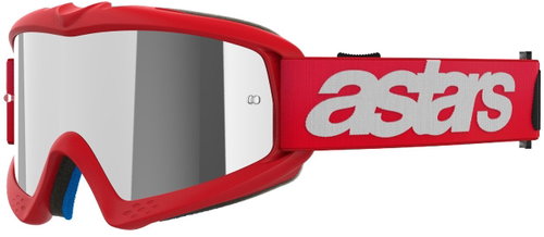 ALPINESTARS VISION YOUTH BLAZE goggles, kids 2025, red, mirrored silver plexi - Motorcycle Glasses - Main image