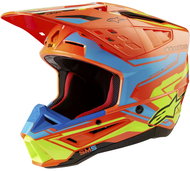 ALPINESTARS Helmet S-M5 ACTION 2, 2025, orange fluo/light blue/yellow fluo, size 2025. S - Motorbike Helmet