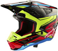 ALPINESTARS Helmet S-M5 ACTION 2, 2025, yellow fluo/red fluo, size 2025. XL - Motorbike Helmet