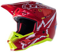 ALPINESTARS prilba S-M5 ACTION, 2023, červená/žltá fluo/biela/modrá - Prilba na motorku