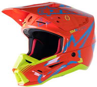ALPINESTARS přilba S-M5 ACTION, 2023, oranžová/žlutá fluo/světle modrá - Helma na motorku