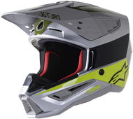 ALPINESTARS Helmet S-M5 BOND, 2023, silver/yellow fluo/green glossy, size 2023 XL - Motorbike Helmet