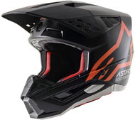 ALPINESTARS Helmet S-M5 COMPASS, 2023, matt black/orange fluo, size 2023. M - Motorbike Helmet