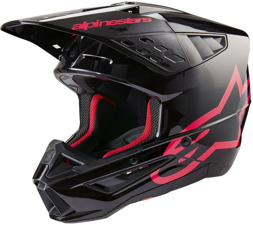 ALPINESTARS Helmet S-M5 CORP, 2025, black/pink, size 2025 XS - Motorbike Helmet - Main image