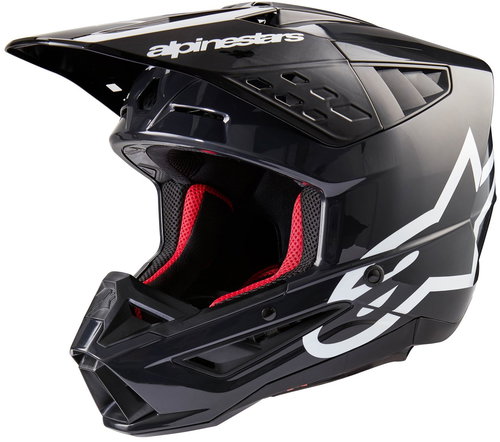 ALPINESTARS Helmet S-M5 CORP, 2025, dark grey, size 2025, size 5.5 mm, with a helmet. L - Motorbike Helmet - Main image