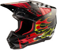 ALPINESTARS Helmet S-M5 RASH, 2025, dark grey/fluo red, size 2025, w. XS - Motorbike Helmet