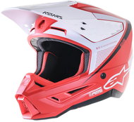 ALPINESTARS Helmet S-M5 RAYON, 2023, red/white/black matt, size 2023 XL - Motorbike Helmet