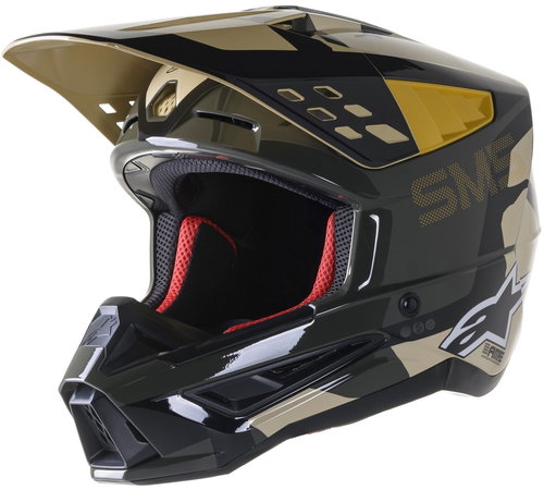 ALPINESTARS Helmet S-M5 ROVER, 2023, sand camouflage/mandarin gloss, size 2023 M - Motorbike Helmet - Main image