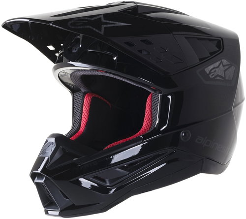 ALPINESTARS prilba S-M5 SCOUT, 2023, čierna/strieborná lesklá matná, veľ. M - Prilba na motorku - Hlavný obrázok