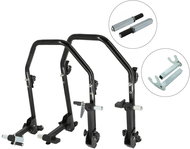 SEFIS D20U sklopný pojízdný moto stojan přední a zadní set - single / hák - Motorbike Stand