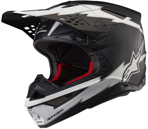 ALPINESTARS Helmet SUPERTECH S-M10 AMPRESS, 2025, black matt/white, size 2025 L - Motorbike Helmet - Main image