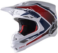 ALPINESTARS Helmet SUPERTECH S-M10 CARBON META2, 2023, white/red/blue glossy, size 2023 M - Motorbike Helmet