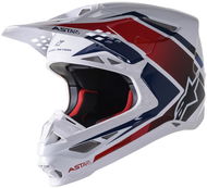 ALPINESTARS přilba SUPERTECH S-M10 CARBON META2, 2023, bílá/červená/modrá lesklá - Helma na motorku