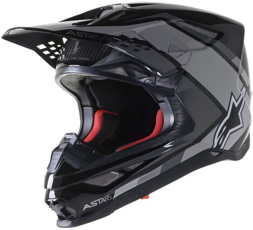 ALPINESTARS Helmet SUPERTECH S-M10 CARBON META2, 2023, black/grey glossy, size 2023 XL - Motorbike Helmet - Main image