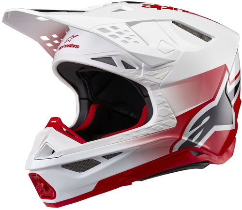 ALPINESTARS Helmet SUPERTECH S-M10 UNITE, 2025, red/white, size 2025 XS - Motorbike Helmet - Main image