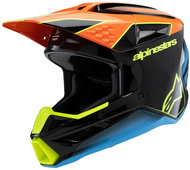 ALPINESTARS Helmet S-M3 FRAY, children's, 2025, black/orange fluo/yellow fluo/turquoise, size 2025,  - Motorbike Helmet