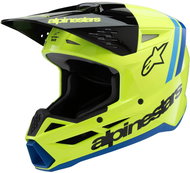 ALPINESTARS Helmet S-M3 RADIUM, children's 2025, yellow fluo/black/blue, size 2025 M - Motorbike Helmet